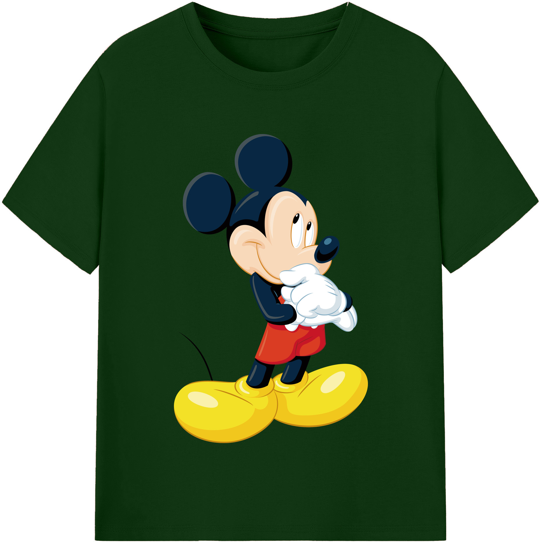 （画像用） ミッキーマウス Mickey Mouse 綿100％半袖Tシャツ（フロントプリント）